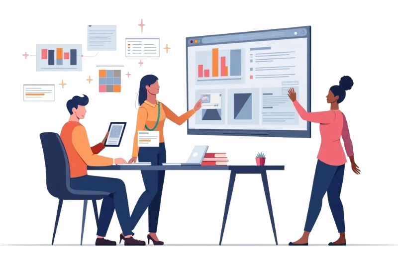 Illustration zur Kursberatung und Lernplanung